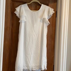 White polka dot dress